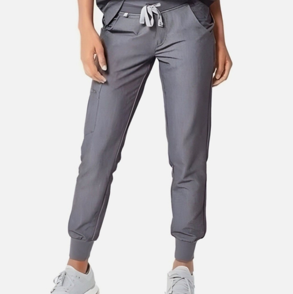 FIGS women's Graphite High Waisted -Skinny Jogger 5 Pocket Scrub Pants